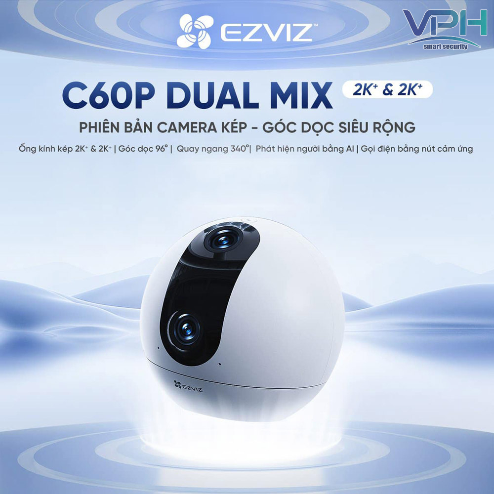 Camera Wifi quay quét trong nhà 6MP EZVIZ EZVIZ C60P Dual Mix 2K