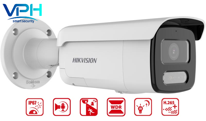 Camera IP Thân trụ 2MP HIKVISION DS-2CD2T26G2-ISU/SL