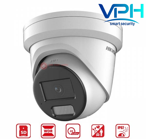 Camera IP ColorVu Turret 2MP HIKVISION DS-2CD2327G2-LU