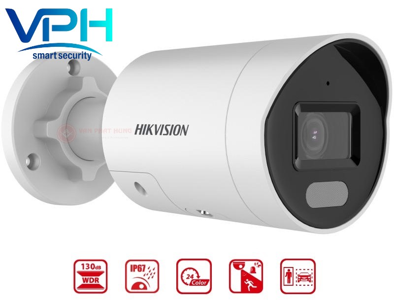 Camera IP ColorVu Thân Trụ 4MP HIKVISION DS-2CD2047G2-LU/SL