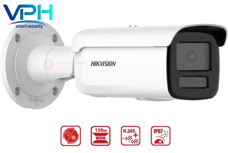 Camera IP ColorVu Thân Trụ 4MP HIKVISION DS-2CD2T47G2H-LI
