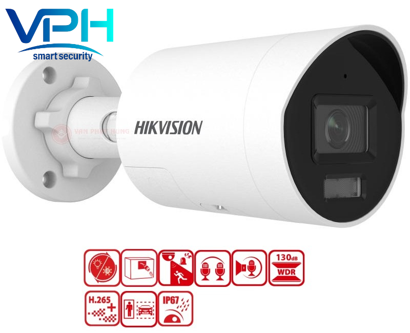 Camera IP ColorVu Thân Trụ 4MP HIKVISION DS-2CD2047G3-LI2UY/SRB