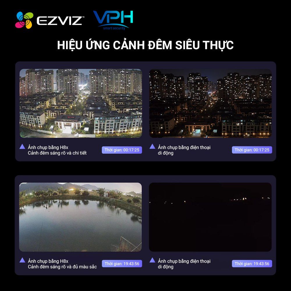 Camera Wifi quay quét ngoài trời 4MP EZVIZ H8X 2K+