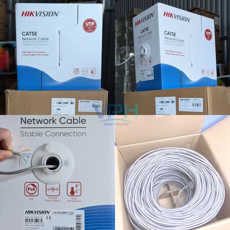 Cáp mạng Cat 5E Hikvision DS-1LN5EUEC0