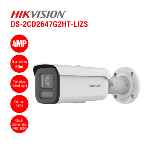 Camera IP ColorVu Thân Trụ 4MP HIKVISION DS-2CD2647G2HT-LIZS
