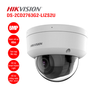 Camera IP Dome 6MP HIKVISION DS-2CD2763G2-LIZS2U