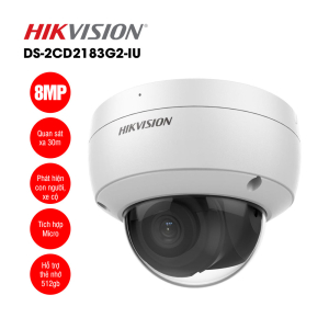 Camera IP Dome 8MP HIKVISION DS-2CD2183G2-IU