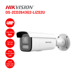 Camera IP Thân trụ 4MP HIKVISION DS-2CD2643G2-LIZS2U