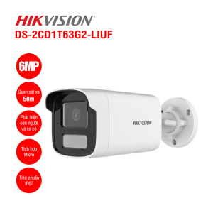 Camera IP Thân trụ 6MP HIKVISION DS-2CD1T63G2-LIUF