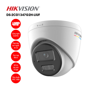 Camera IP Turret Colorvu 4MP HIKVISION DS-2CD1347G2H-LIUF