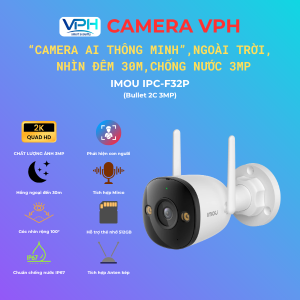 Camera WiFi IMOU IPC-F32P Bullet 2C 3MP