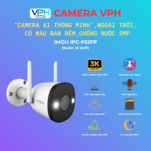 Camera WiFi IMOU IPC-F52FP Bullet 2E 3MP
