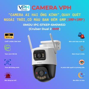 Camera WiFi IMOU IPC-S7XEP-6M0WED Cruiser Dual 2 6MP