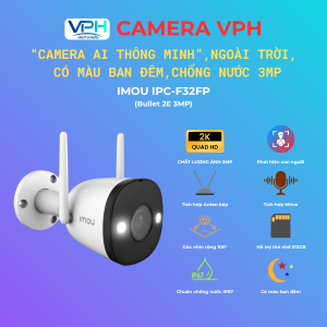 Camera WiFi IMOU IPC-F32FP Bullet 2E 3MP