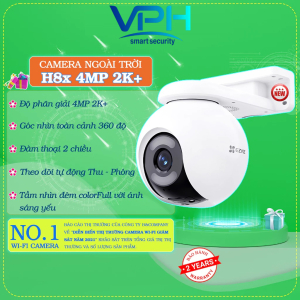 Camera Wifi quay quét ngoài trời 4MP EZVIZ H8X 2K+